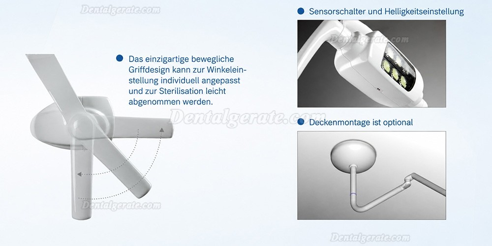 Dental 8W Chirurgische Deckenleuchte LED Chirurgisch Licht Lampe mit St&uuml;tzarm